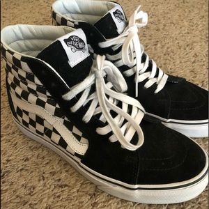 Vans checkered high top